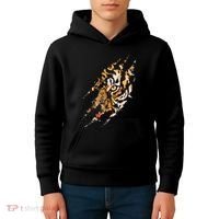 Tiger Eye Claw Marks Wild Bengal Safari Lover Zookeeper Kids Hoodie thumb 4