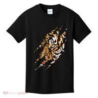 Tiger Eye Claw Marks Wild Bengal Safari Lover Zookeeper Kids T-Shirt thumb 0