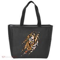 Tiger Eye Claw Marks Wild Bengal Safari Lover Zookeeper Tote Bag thumb 0