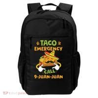 Taco Emergency Call 9 Juan Juan Funny Cinco De Mayo Backpack thumb 0