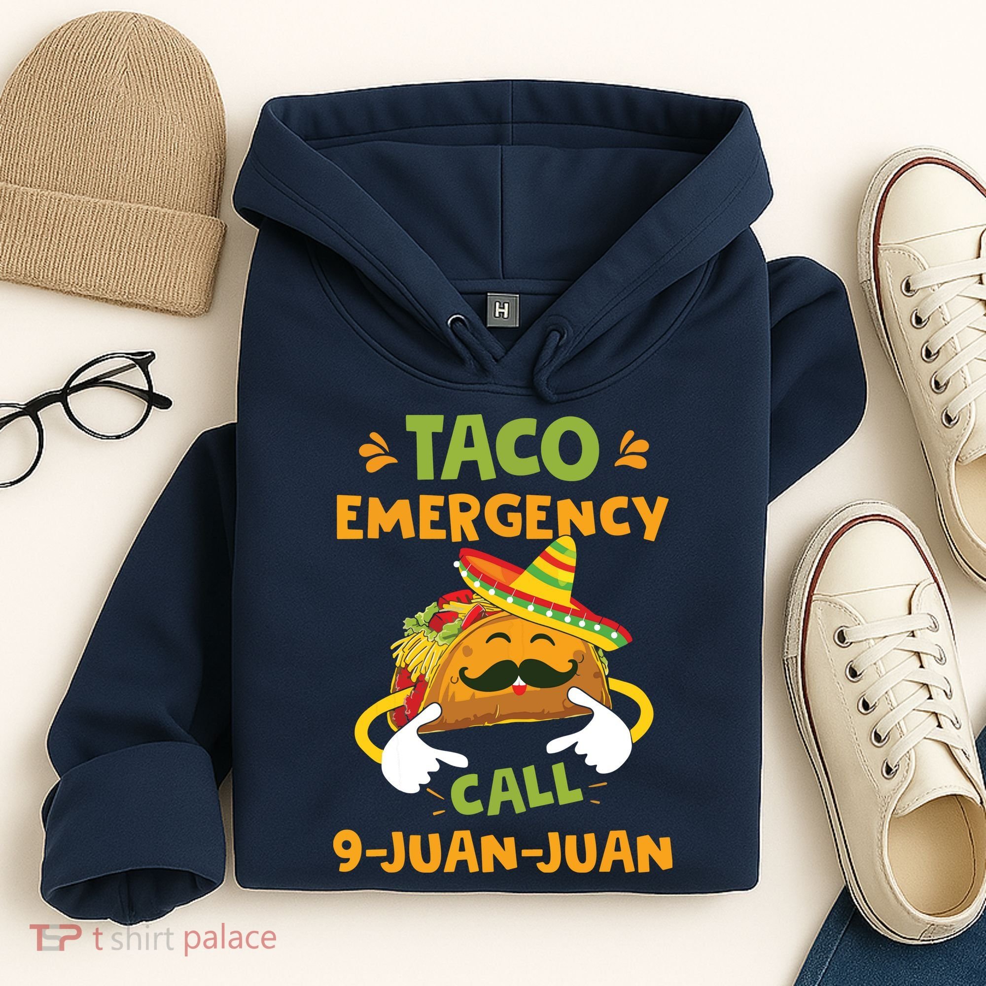 Taco Emergency Call 9 Juan Juan Funny Cinco De Mayo Hoodie