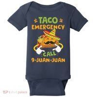 Taco Emergency Call 9 Juan Juan Funny Cinco De Mayo Baby Bodysuit thumb 0
