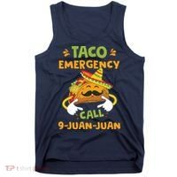 Taco Emergency Call 9 Juan Juan Funny Cinco De Mayo Tank Top thumb 0