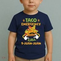Taco Emergency Call 9 Juan Juan Funny Cinco De Mayo Toddler T-Shirt thumb 2