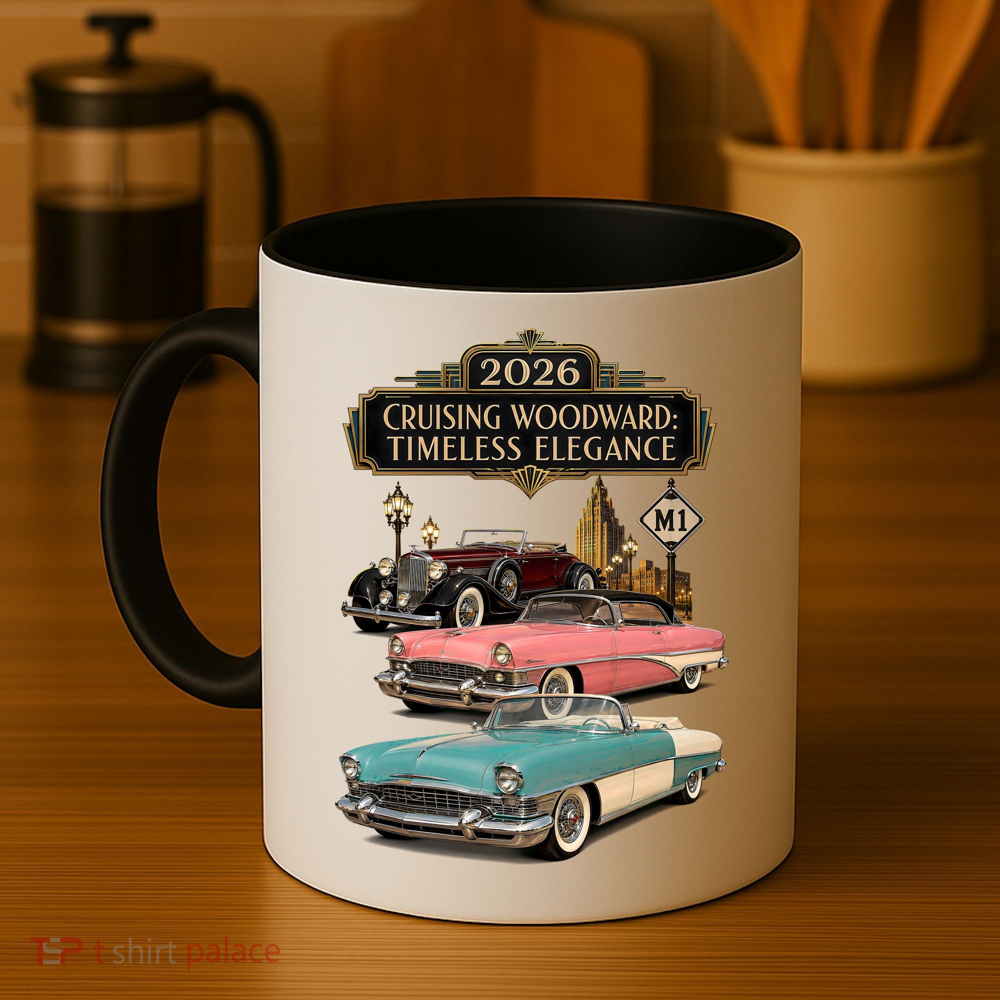 Timeless Elegance Cruising Woodward Ave M1 2026 Coffee Mug