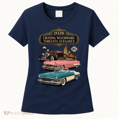 Timeless Elegance Cruising Woodward Ave M1 2026 Women's T-Shirt