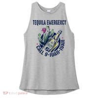 Tequila Emergency Call 9 Juan Juan Ladies PosiCharge Tri-Blend Wicking Tank thumb 0