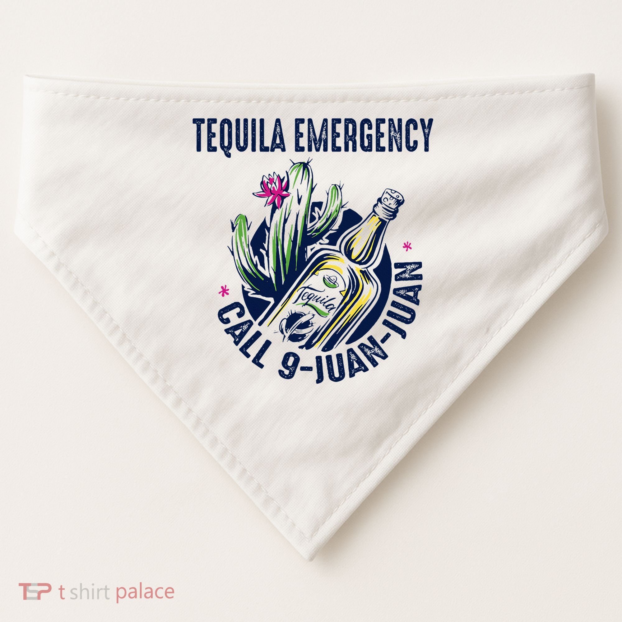Tequila Emergency Call 9 Juan Juan USA-Made Doggie Bandana