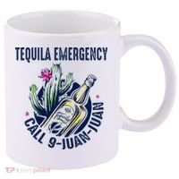 Tequila Emergency Call 9 Juan Juan 11oz C Handle Ceramic Mug thumb 0