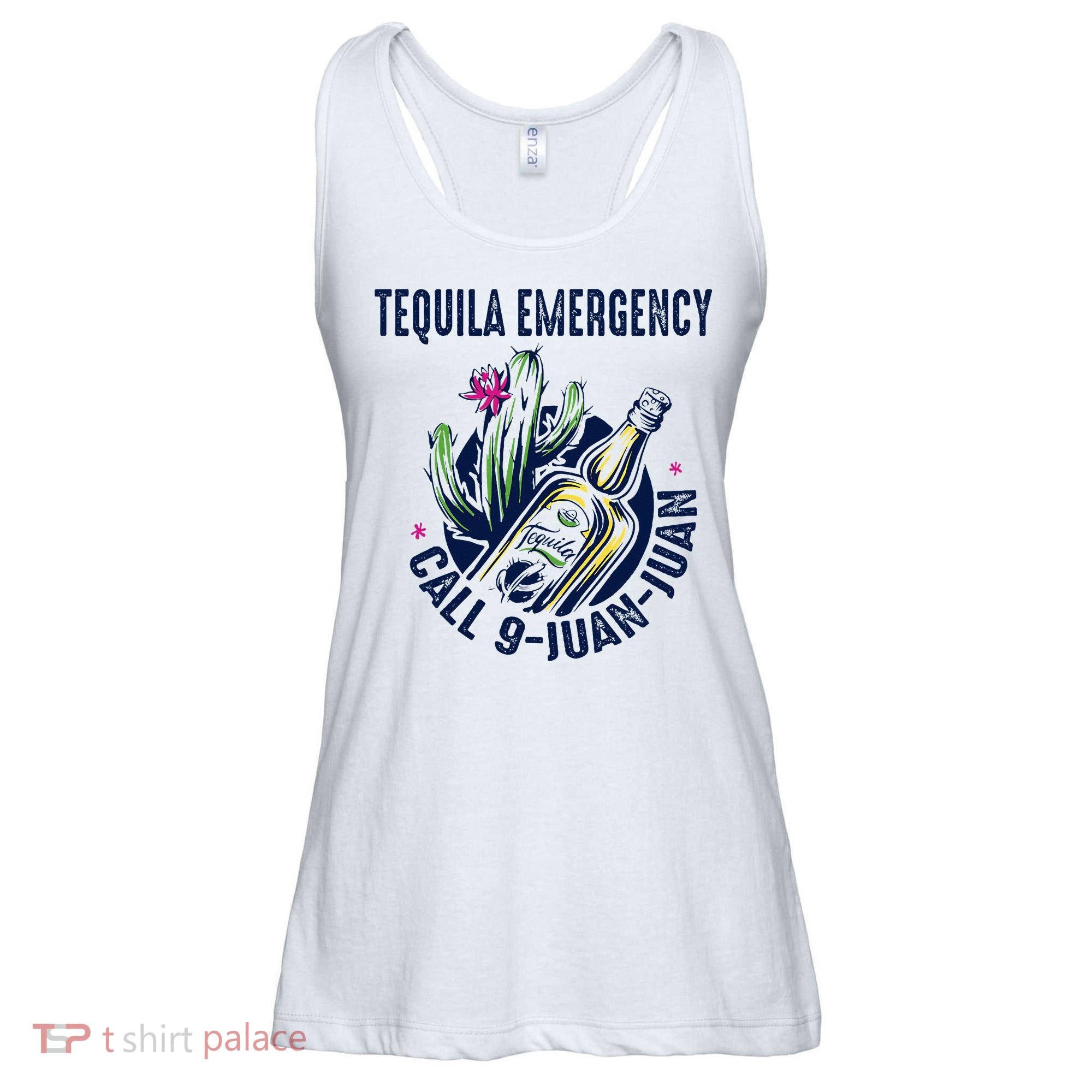 Tequila Emergency Call 9 Juan Juan Ladies Essential Flowy Tank