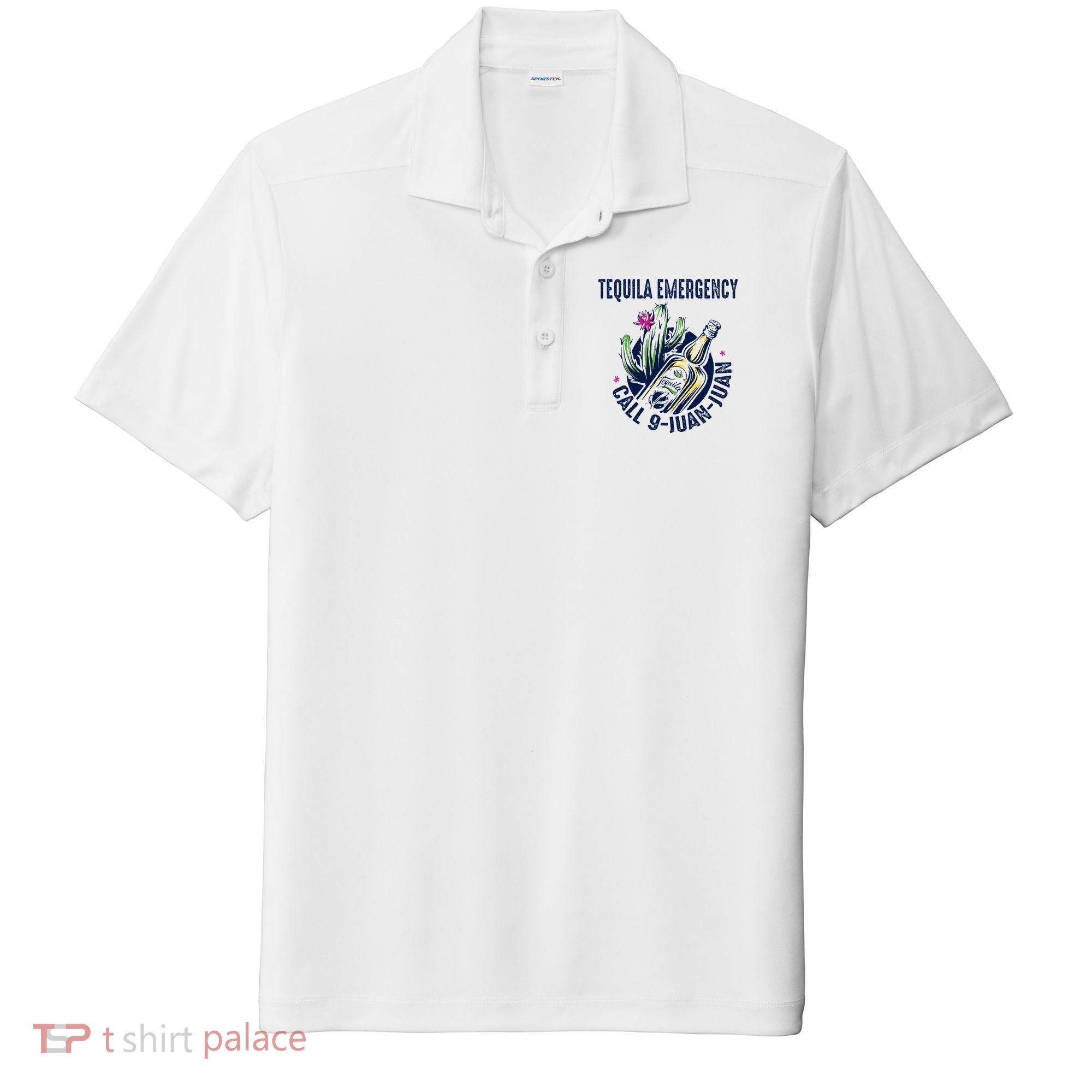 Tequila Emergency Call 9 Juan Juan Sport-Tek Posi-UV Pro Polo