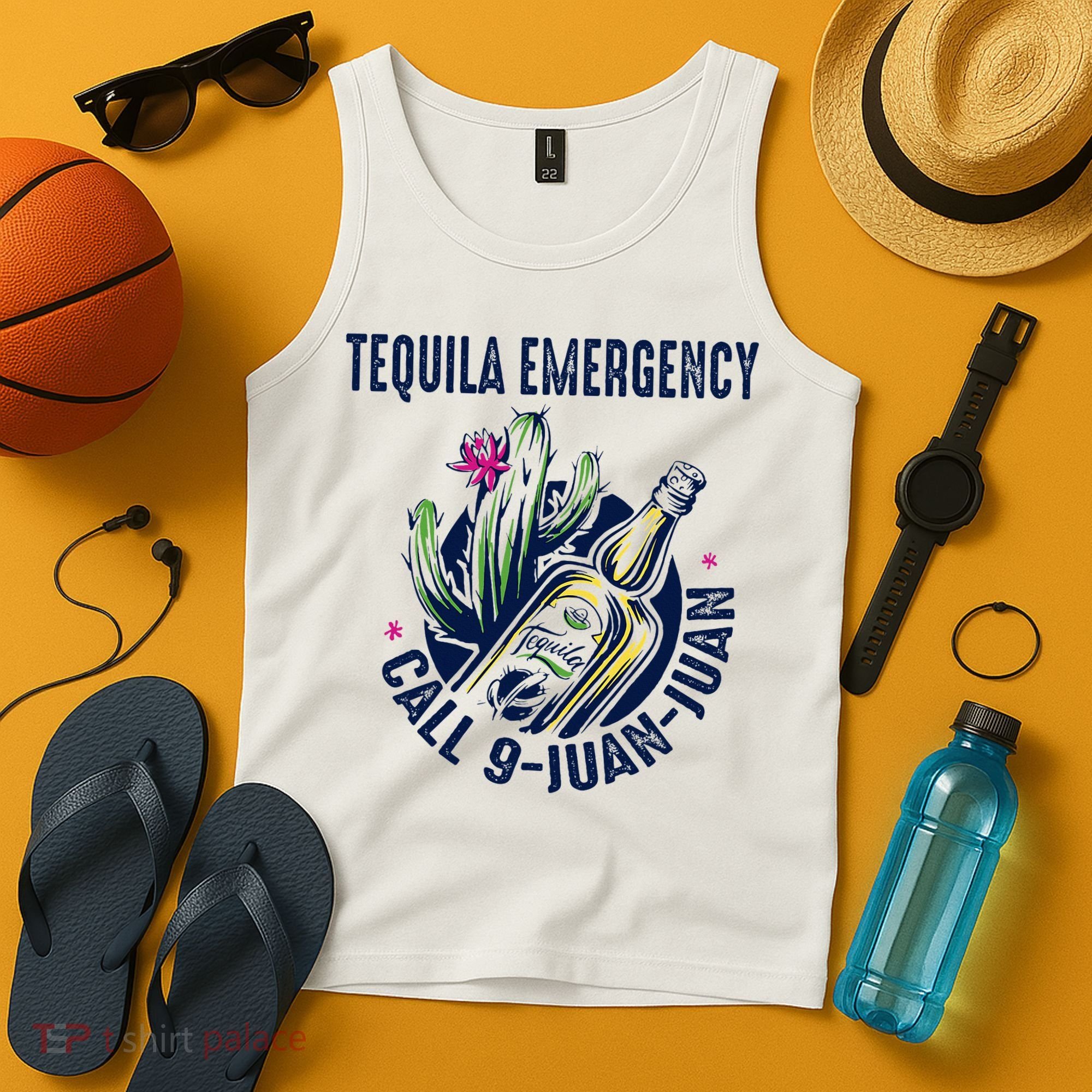 Tequila Emergency Call 9 Juan Juan Tank Top