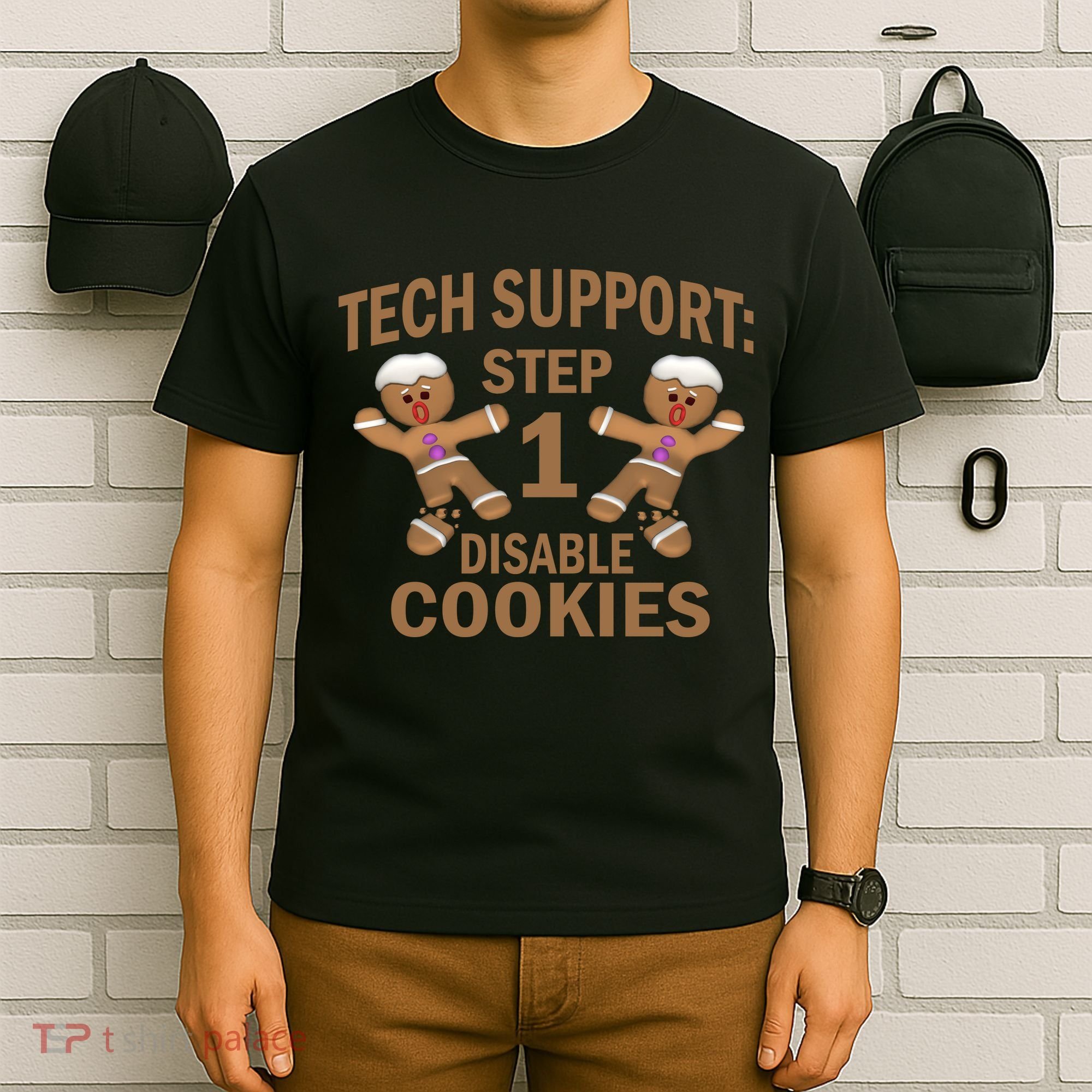 Tech Support Step One Disable Cookies T-Shirt