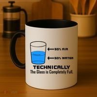 Technically The Glass is Completely Full Funny Science Coffee Mug thumb 4