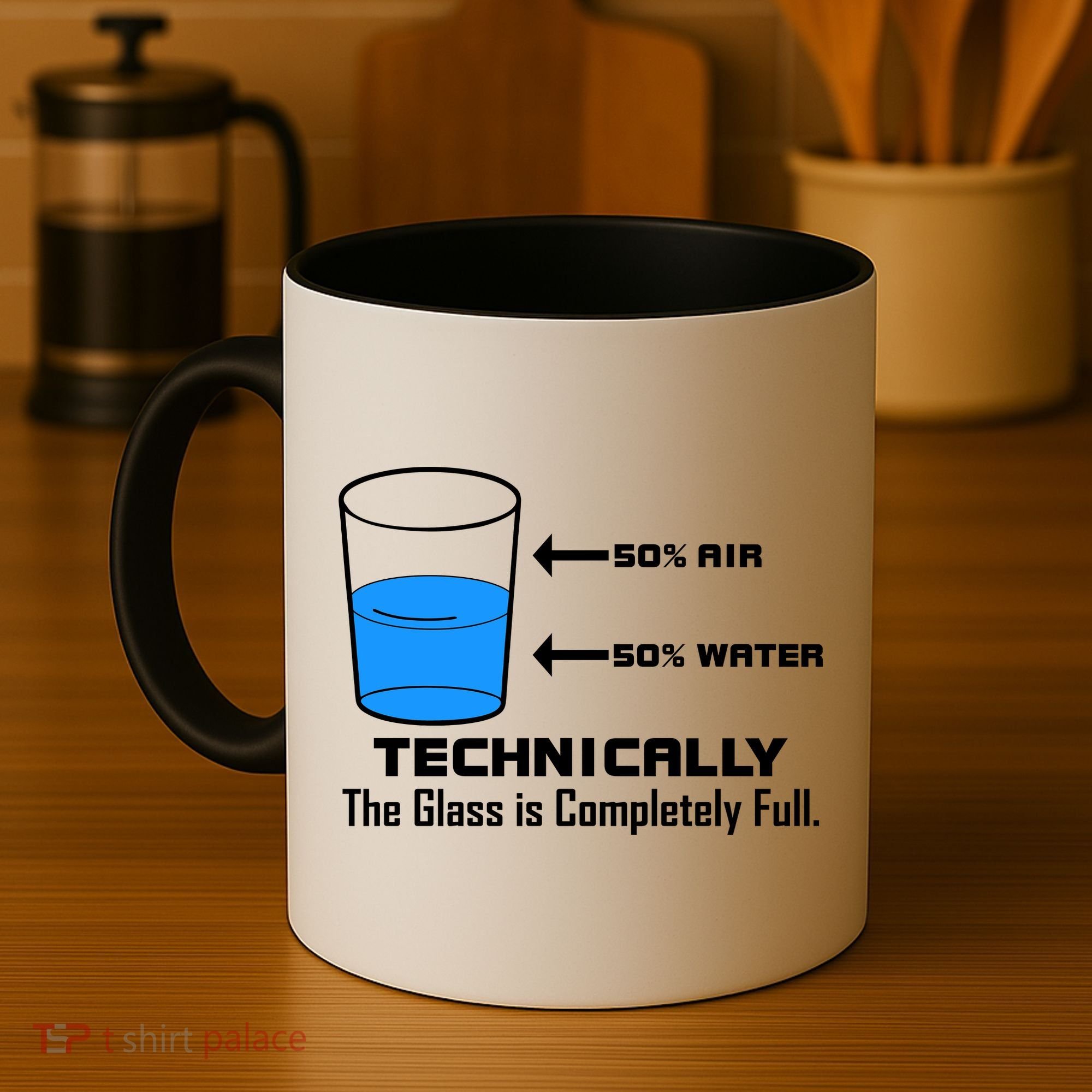 Technically The Glass is Completely Full Funny Science Coffee Mug