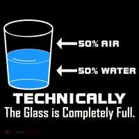 Technically The Glass is Completely Full Funny Science Ornament thumb 1