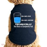 Technically The Glass is Completely Full Funny Science Doggie Tank thumb 0