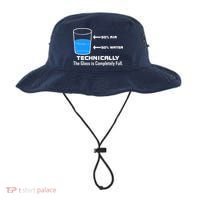 Technically The Glass is Completely Full Funny Science Bucket Hat thumb 0