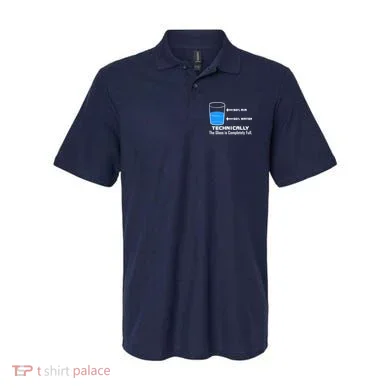 Technically The Glass is Completely Full Funny Science Polo
