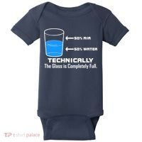 Technically The Glass is Completely Full Funny Science Baby Bodysuit thumb 0