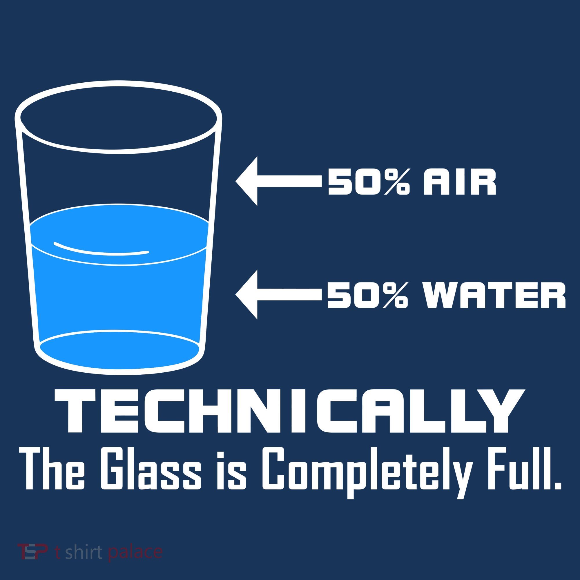 Technically The Glass is Completely Full Funny Science Women's T-Shirt