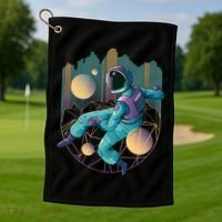Techno Astronaut Golf Towel thumb 1