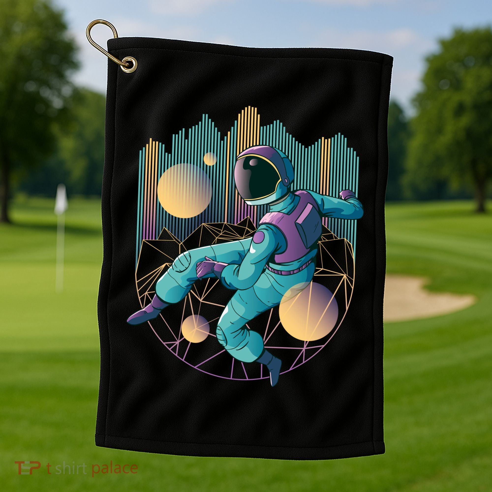 Techno Astronaut Golf Towel