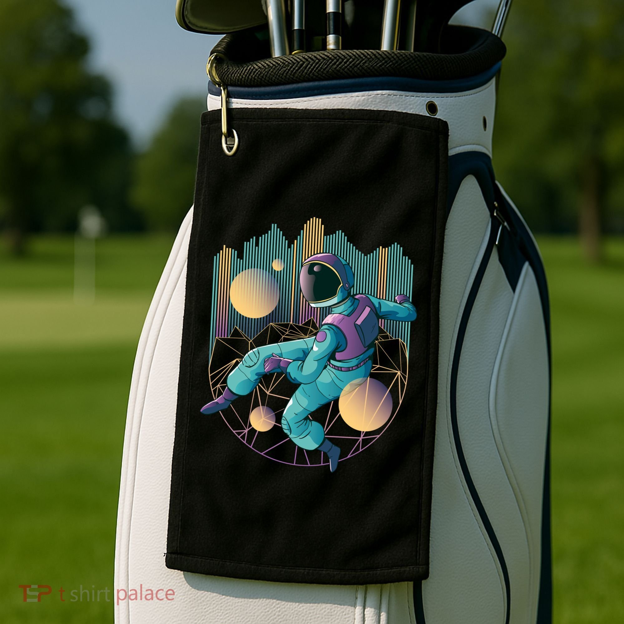 Techno Astronaut Golf Towel