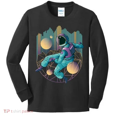 Techno Astronaut Kids Long Sleeve Shirt