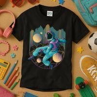 Techno Astronaut Kids T-Shirt thumb 3