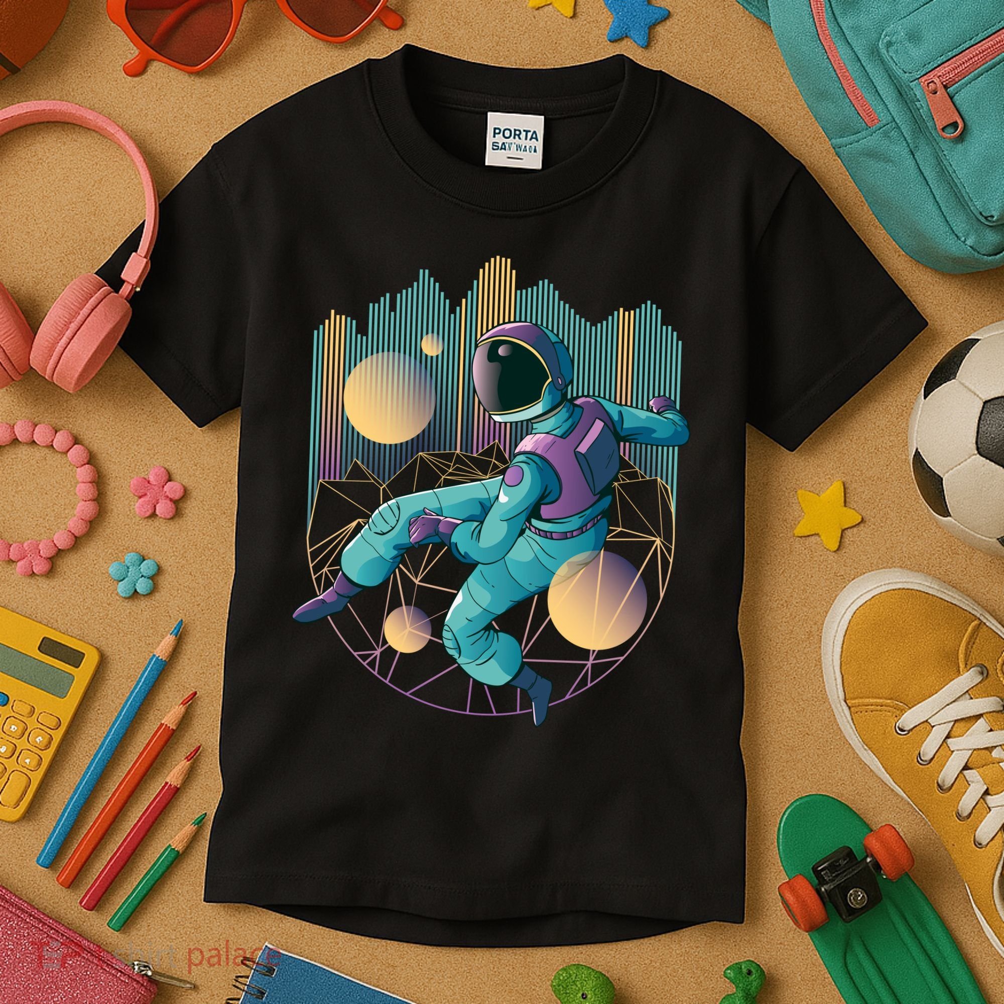 Techno Astronaut Kids T-Shirt
