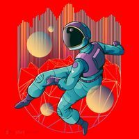 Techno Astronaut Santa Hat thumb 1