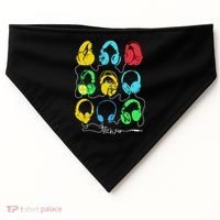 Techno Music Headphones USA-Made Doggie Bandana thumb 0