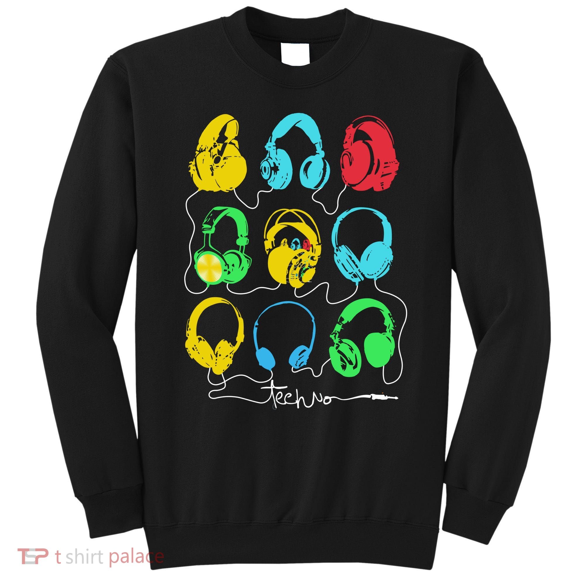 Techno Music Headphones Sweatshirt