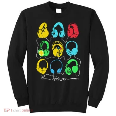 Techno Music Headphones Sweatshirt
