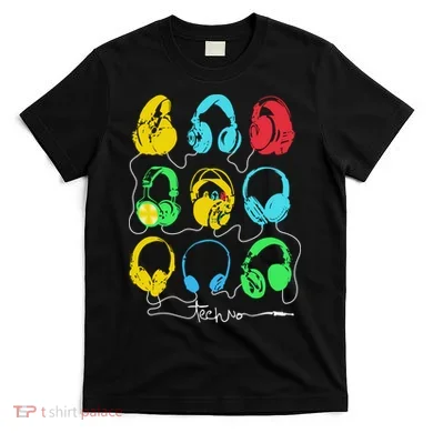 Techno Music Headphones T-Shirt