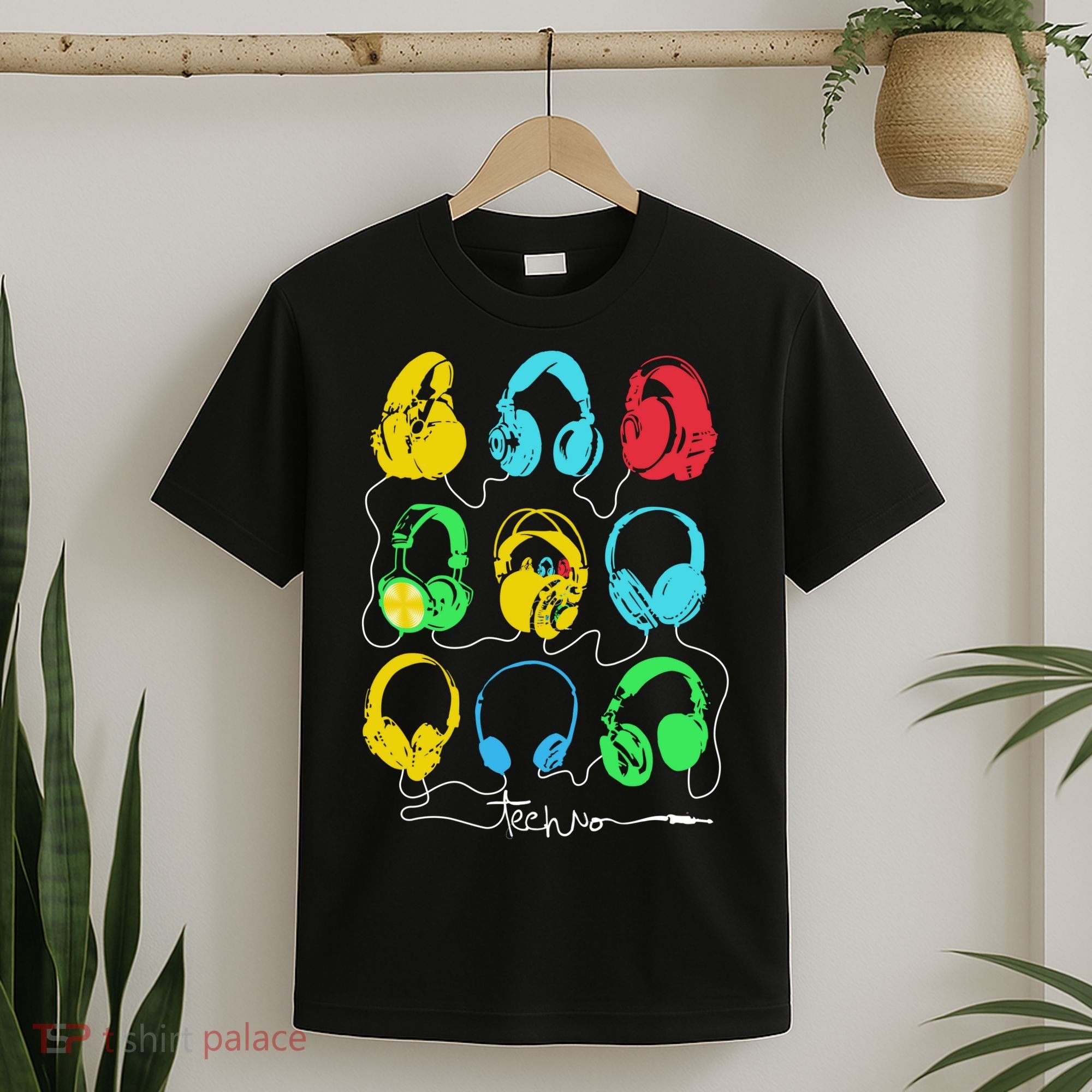 Techno Music Headphones T-Shirt
