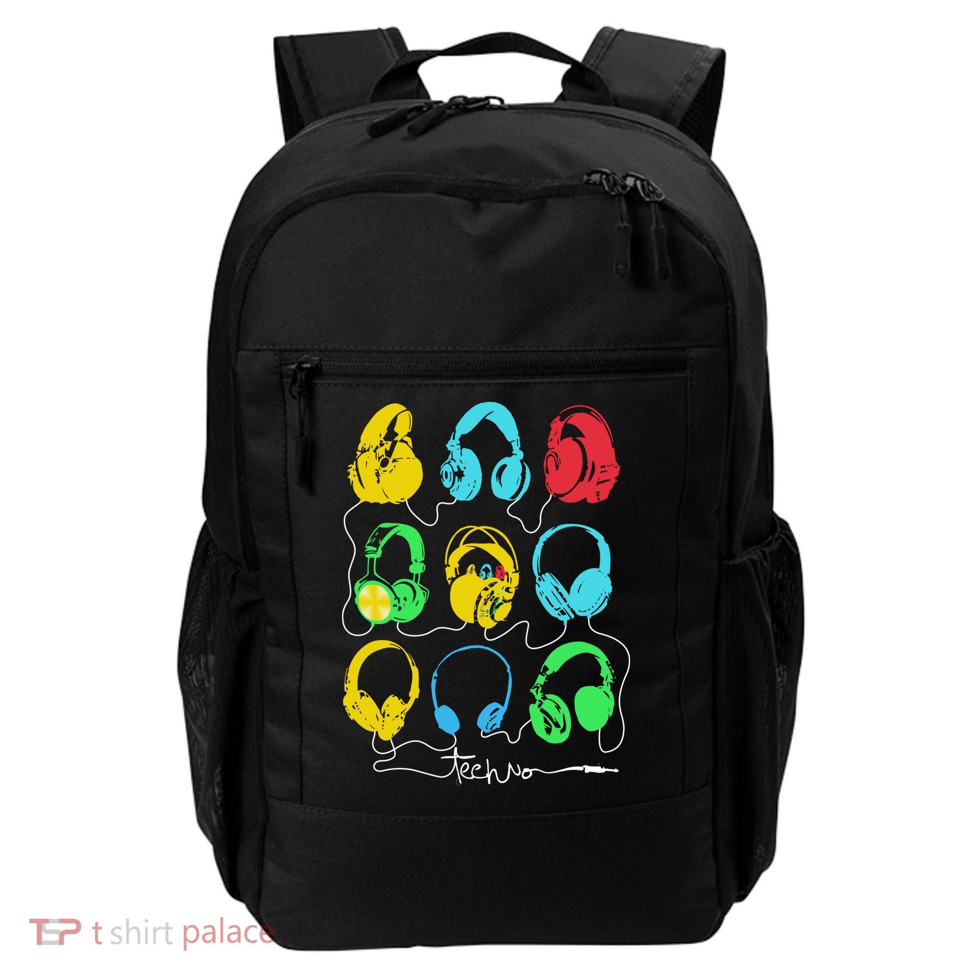 Techno Music Headphones Backpack