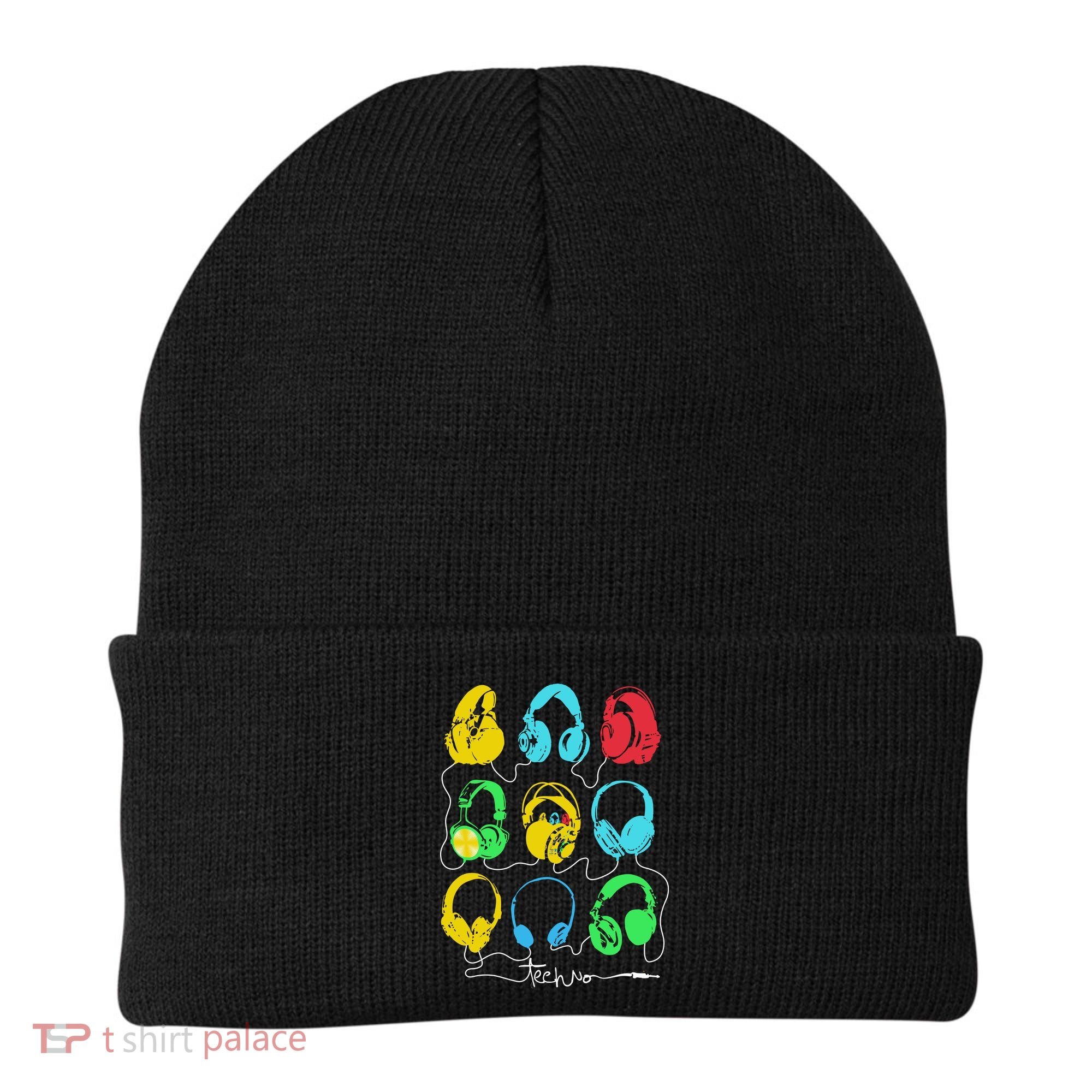 Techno Music Headphones Beanie