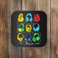 Techno Music Headphones Coaster thumb 0