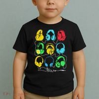 Techno Music Headphones Toddler T-Shirt thumb 2