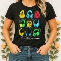 Techno Music Headphones Women's T-Shirt thumb 2