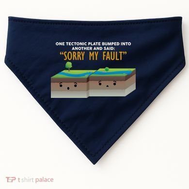 Tectonic Plate Sorry My Fault USA-Made Doggie Bandana