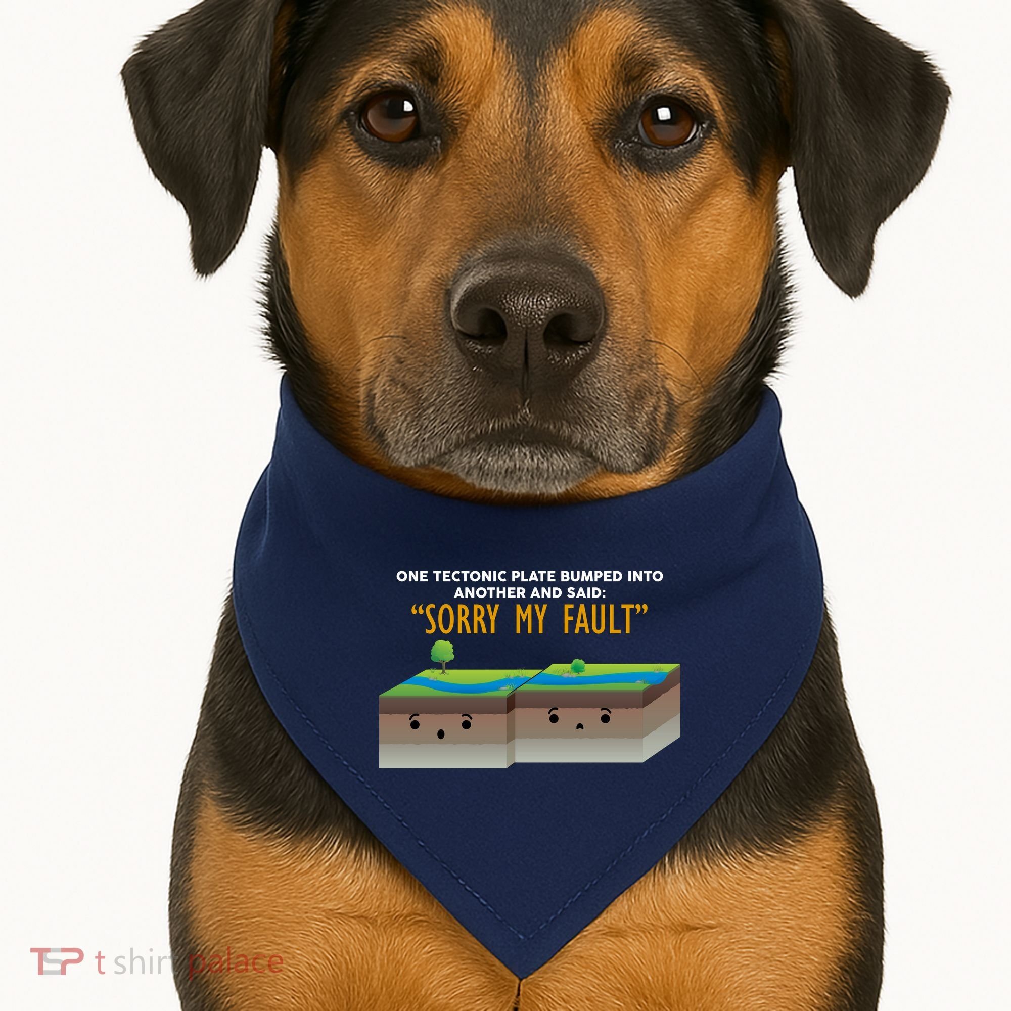 Tectonic Plate Sorry My Fault USA-Made Doggie Bandana