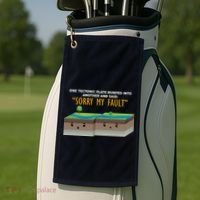 Tectonic Plate Sorry My Fault Golf Towel thumb 2