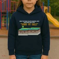 Tectonic Plate Sorry My Fault Kids Hoodie thumb 3