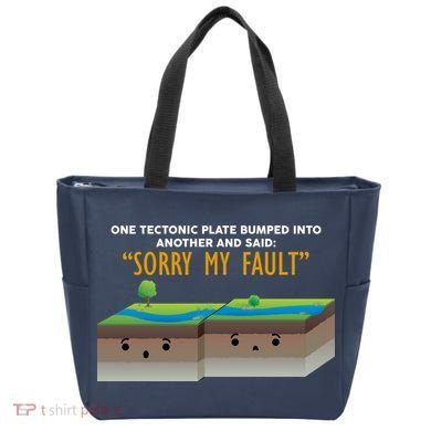 Tectonic Plate Sorry My Fault Tote Bag