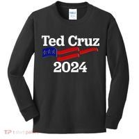 Ted Cruz For President 2024 Election Flag Kids Long Sleeve Shirt thumb 0