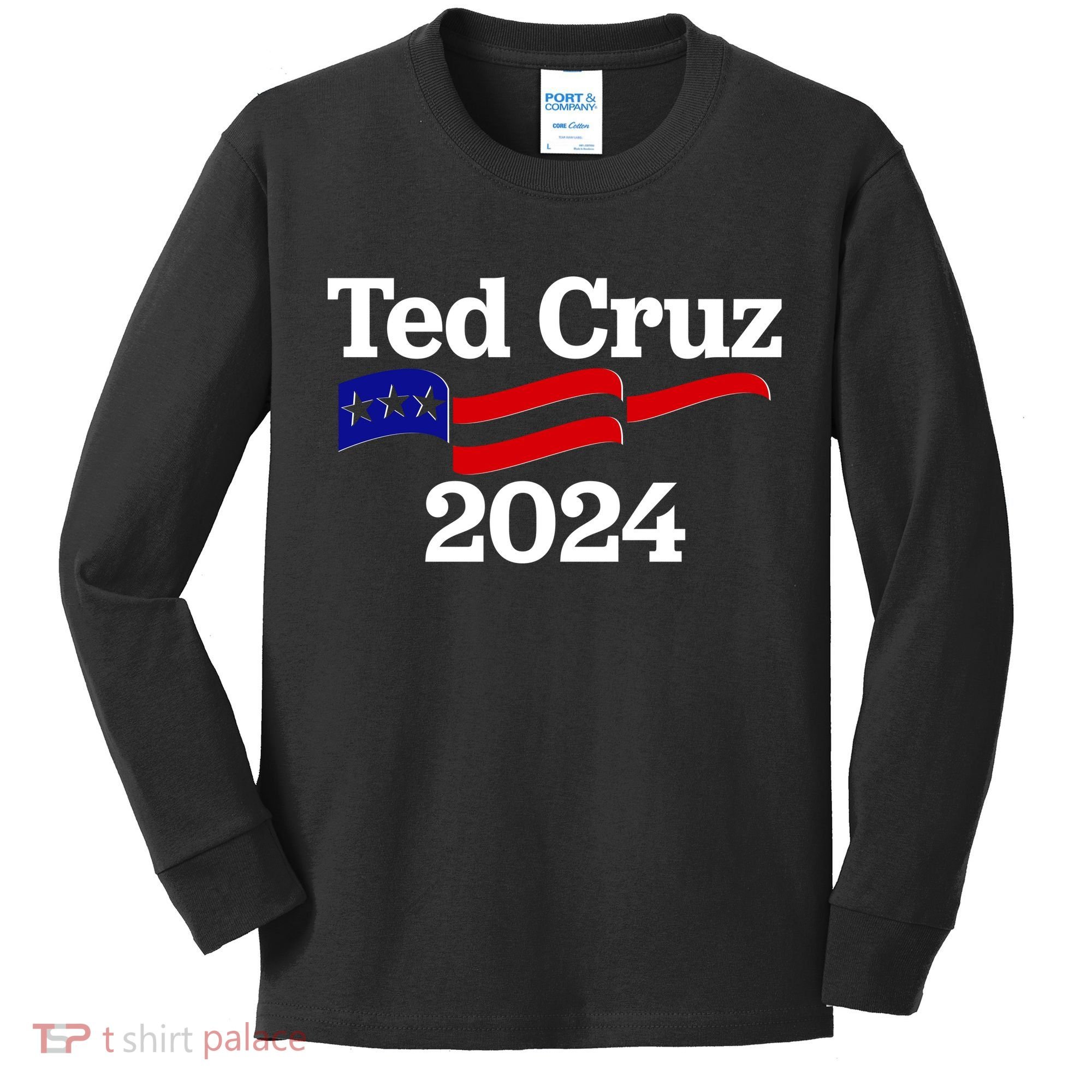 Ted Cruz For President 2024 Election Flag Kids Long Sleeve Shirt