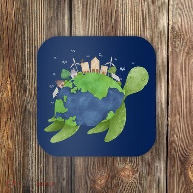 Turtle Earth Day Coaster